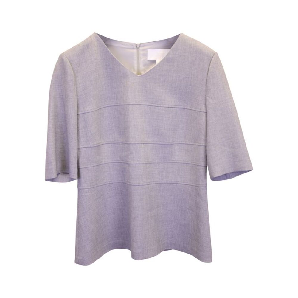 Hugo Boss V-neck Top in Grey Polyester Viscose